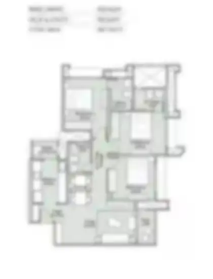 2 BHK 760 sq ft floor plan — Garden Trails